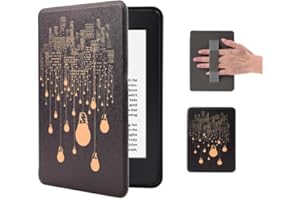DEESOOCO Funda para Kindle de 11ª generación 2022 con magnética, 6 Pulgadas, Lector electrónico, Funda Ligera con función de Encendido y Apagado automático y Correa de Mano Thousands of Lights