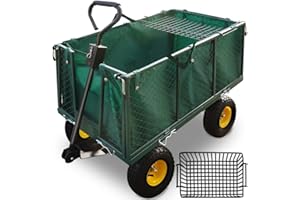 GARDEBRUK® Chariot à roulettes | Capacité de Charge de 550 kg | Chariot avec bâche Amovible | Chariot à Boissons pour Jardin, extérieur, Plage, Chariot de Courses