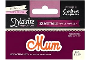 Crafter's Companion Diesire-Essentials Only Words-Mum, Metal, 6.3 x 9.7 x 0.1 cm