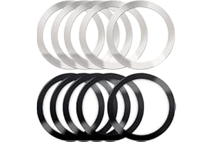 CKANDAY 10 sztuk magnetycznej ładowarki bezprzewodowej, uniwersalne, metalowe pierścienie z naklejką, 2 kolory, ultracienkie, metalowe pierścienie, kompatybilne z bezprzewodową ładowarką MagSafe do większości