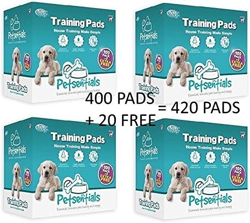 PETSENTIALS DOG PUPPY SCENTED ABSORBENT MESS TRAINING PADS 400 SHEETS + 20 FREE
