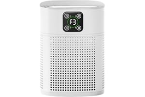 OUNEDA HY1800 Pro Air Purifier for bedroom, for Home Large Room 1080 sqft with 360°Air Inlet, 3 Speeds, 9 timer, Energy Saving 12W for Home, Office, Living Room for Smoke Pollen Pet Dander Odor White