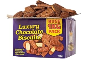 CR SNACKING BROKEN CHOCOLATE BISCUITS ASSORTMENT 1KG - Box Of Broken Biscuits Bulk, Biscuit Box Selection | Chocolate Assortment, Chocolate Biscuit Bars | Multipack, Fun Size Bars