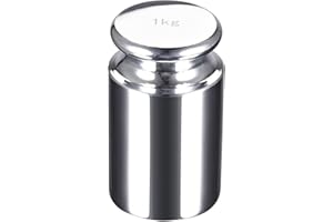 sourcing map M2 Steel Calibration Weight Chrome Plated 1kg for Balances Digital Scales