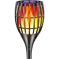 Solar Fackellichter, Aityvert wasserdichte flackernde Flammen Solarleuchten Außenlandschaftsdekoration Auto Ein/Aus für…