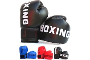 BETECK Gants d'entraînement de Boxe, Gants de Combat de Boxe, Gants de Sac de Boxe pour MMA Muay Thai Kickboxing Sparring 6OZ 8OZ 10OZ