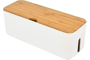 QOTSTEOS Boîte De Gestion Des Câbles, 29,5 * 11 * 11,4 Cm Boîte De Rangement De Câbles Anti-poussière Pour Cacher Et Organiser Vos Cordons électriques De La Télévision, Pour La Maison/Le Bureau