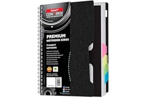 Luxor 5 Subject Notebook | 70 gsm Paper | Single Ruled | Pages - 300 | Count - 1 | 14 x 21.6 CM | Spiral Binding | Versatile 