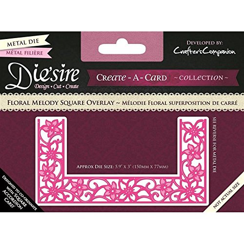 Preisvergleich Produktbild Crafters Companion Diesire Create a Card - Floral Melody Square Overlay