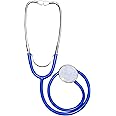 Single Head Aluminium Cardiology Lightweight EMT Large Diaphragm Doctors Stethoscope - Blue