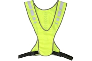 RUIRUIY Gilet réfléchissant, Gilet de sécurité, réglable de manière Flexible I Gilet Haute visibilité, Respirant I Gilet réfléchissant I idéal pour la Course, Le Cyclisme et Le Jogging
