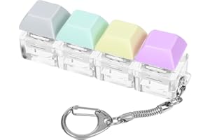Mabor Tastiera Fidget Clicker Tastiera Fidget Portachiavi di 4 colori Pulsante di decompressione Regalo per adulti per alleviare lo stress passare il tempo