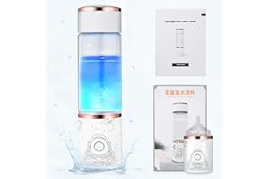 UENNM Wasserstoff Wassergenerator mit SPE und PEM Technologie, 350ML Verbesserte Version Wasserstoff Reiche Wasser Flasche Mit LED-Touchscreen,Wasserstoff Konzentration 1000-5000 PPB für Familien