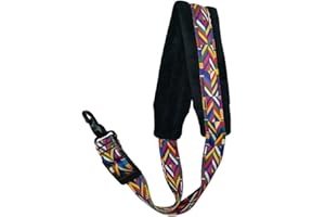 Xinlinke Saxophone Neck Strap Soft Padded Rainbow Braided Pattern for Alto Tenor Baritone Soprano Sax