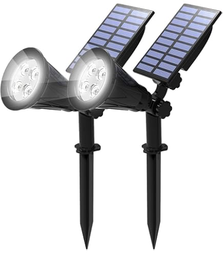 Linkind Lot De 3 Spots Solaires à 60 LED Pour L'extérieur - Blanc