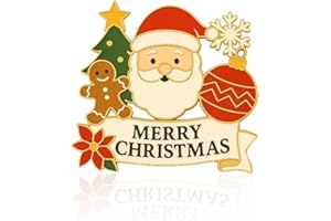 YCFISH Christmas Brooches, Christmas Merry Brooch, Cute Xmas Brooch Pins Santa Claus, Christmas Tree Brooch Badge Decorations Gifts Memorabilia for Christmas Decorations