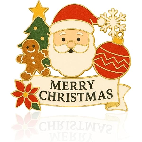 Alloy Metal Enamel Pink Flamingo Brooch With Christmas Hat - Festive Pin For Women, Gift Box Included