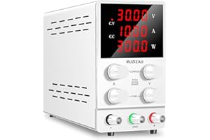 RUZIZAO DC Power Variable Supply 30V 10A High Precision 4Digital Display Adjustable Regulated Switching DC Lab Bench Power Supply