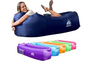 WEKAPO Chaise Longue Gonflable – Accessoires de Camping et de Plage, canapé Gonflable Portable pour la randonnée, la pelouse, Les Films d'intérieur/extérieur et Les Festivals de Musique. Hamac