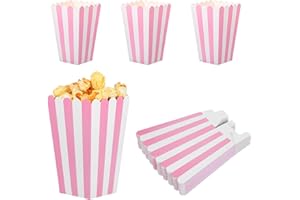 HaiFafafaing 24 Pcs Popcorn Boxes, Small Party Favor Supplies Pink Popcorn Bags Snack Containers for Birthday Movie Night