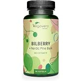 Organic Bilberry &amp; Pine Bark Vegavero&reg; | High Strength 20:1 Extracts | PREMIUM Quality from Finland (Feno-Myrtillus&reg; &amp; Fenopr