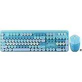 ZEBRONICS Companion 301 2.4GHz Wireless Keyboard & Mouse Combo with UV Printed, Retro Style Keys, 104 + 12 Integrated Multimedia Keys, 1600 DPI, High 