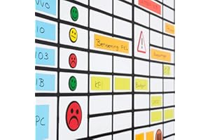 2DOBOARD Griglia di lavagna bianca - 59 x 39 cm - Nero - Per lavagna magnetica, frigorifero e lavagna bianca