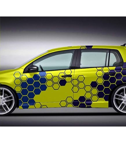 Hexagon Pixel Camouflage Aufkleber Set - Abnehmbare Tuning Sticker Für Auto & Wand