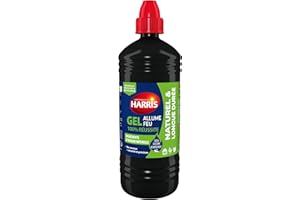 HARRIS - Gel Allume-feu - Naturel et Longue Durée - Ingrédients d'origine Naturelle - Bec verseur - Idéal Cuisson Alimentaire - 850ml, Neutre