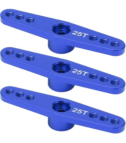 MECCANIXITY 25T Servo Arm Horn - Aluminum Double Offset Arm For RC Car Servo Repair (M3, 3.1mm)