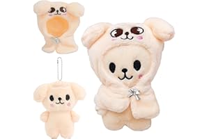 BAISHUWU Stray Kids Peluche, 10CM S-Tray Kids Porteclés en Pel-uche, Série Skzoo Porteclés en PE-luche, Stray-Ki-DS Plushdoll Porte Clés, SK-Zoo Poupée Pelu-Che, pour Les Fans de S-Tray Ki-DS (M4)