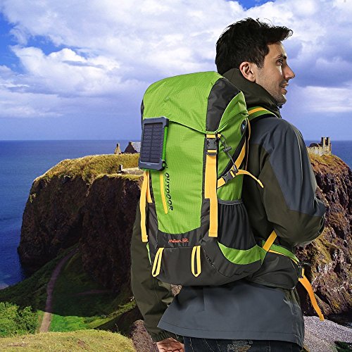 Cargador Solar 15000mAh  Iyowin Bater  a Externa Solar PowerBank Panel 2 Puerto USB con 9 LED Luz L  mpara  Solar Charger Port  til a prueba de Golpes Polvo Agua compatible iPhone iPad Samsung Android-tel  fonos m  viles Smartphone y tablet - Verde