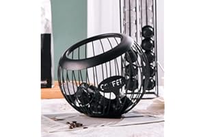 SOUIWUZI Porta del baccello di caffè, supporto per caffettiera a grande capacità, organizzatore di baccello caffè, cesto di stoccaggio delle capsule in metallo