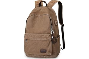 Muzee Płócienny plecak z portem ładowania USB dla mężczyzn i kobiet, lekki plecak podróżny antykradzieżowy, plecak studencki, plecak pasuje do plecaka na laptopa o przekątnej do 15,6 cala