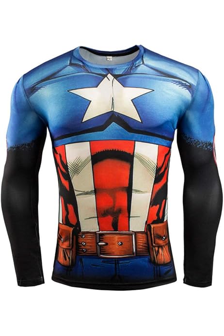 Long Sleeve Captain America Dri Fit 
