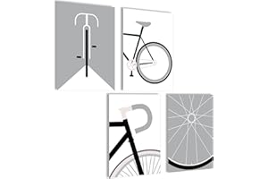 MOJOLIVING Bauhaus zestaw plakatów dekoracyjnych na rower, zestaw plakatów do sypialni, dekoracja Aesthetic Obrazy rowerowe, prezent, plakat w stylu vintage, obrazy ścienne do sypialni, esthetic room,