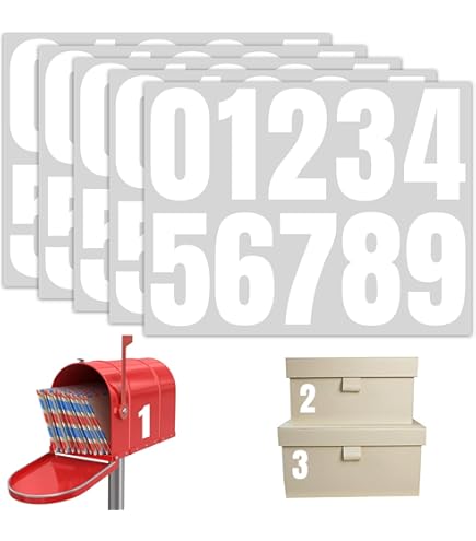 Reflecterende brievenbusnummers voor buiten - 30 stuks waterdichte brievenbusnummerstickers, groot 7,5 cm zelfklevend 0-9 vinylnummer voor brievenbus, deur, vuilnisbakken, adresnummer (wit