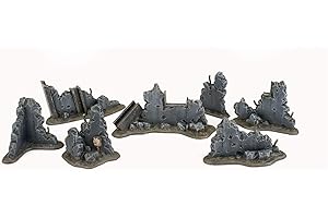 War World Gaming War-Torn City Kit Macerie 1-28mm Heroic Scala Wargame Terrain Modello Diorama Scenario Città Distrutta Guerra Fantascienza Apocalisse Macerie Spedizione Tracciata