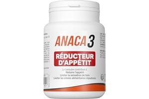 Anaca 3 - Réducteur D'Appétit - Complément Alimentaire - Sensation De Satiété(1) - Chrome, Zinc, Caroube & Fucus - Programme Minceur 30 Jours - Fabriqué En France - 90 Gélules