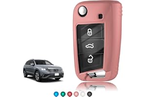 TOOMUME Funda Llave TPU Transparente Brillante, Carcasa Llave Apto para VW Volkswagen Golf 7 Tiguan T-Roc T-Cross Polo Seat Ateca Ibiza Leon Skoda Octavia Fabia Kamiq