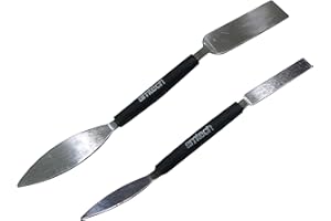 Amtech G1855 Leaf and Square Profiling Tool Set, Triangular and Square Blades, Plasterers Trowel, Small Tool, Double-Ended 2-Piece
