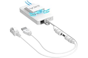 VONETS VAP11AC Mini Pont WiFi Bridge 2,4 GHz + 5 GHz WiFi vers Ethernet avec 1200 Mbps, Couverture de Signal WiFi, Haute Puissance, Hotspot WiFi, Portable pour caméra IP/imprimante/appareils médicaux