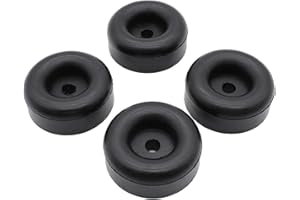 GSKMOTOR 4PCS 2.5" Trailer Ramp Door Black Rubber Bumpers Round Rubber Bump Stops Compatible with Cargo Trailer Ramp Doors, and for Truck Gates