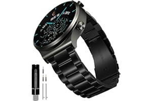 YABZOZ Pasek kompatybilny z Huawei Watch GT 2 Pro, zamiennik paska ze stali nierdzewnej do Huawei Watch GT 2 46 mm/GT 3 46 mm/GT 3 Pro 46 mm