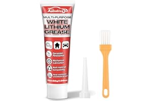 AstraVox Weißes Lithiumfett 30g, Mehrzweck-Lithiumschmierfett mit Pinsel für Scharniere, Lager, Zahnräder, ideal für den Einsatz in der Automobil-, Schiffs-, Industrie- und Haushaltsindustrie (1)