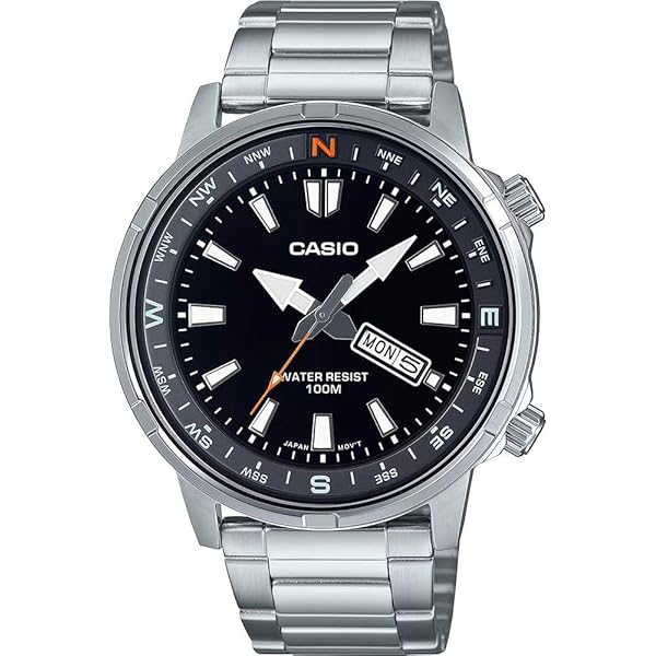 Casio Orologio da polso da unisex al quarzo casual cinturino in acciaio inox grigio cassa in resina display analogico nero - B650WD-1A