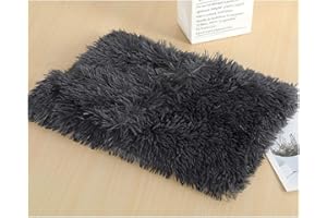 DAIHAN Pet Kitten Kunstpelz Weich und Bequem Hundedecke Katzendecke Plüschdecke,Rutschfester Flauschiges Katzenkorb Katzenbett Plüsch Kissenauflage Haustierbetten Hundematte Katzenkissen DaGrau 56 * 36cm