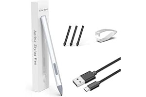 MAYDORHER Stylus Pen for Microsoft Surface Pro 11/10/9/X/8/7/6/5/4/3, Surface Book4/3/2, Go/Go2/Go3, Surface Laptop/Studio with 4096 Finest Control and Magnetic (Silver)