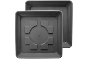 2FRIENDS Posavasos de 35 x 35 cm para macetas grandes exteriores (juego de 2 unidades), extra robusto, color antracita