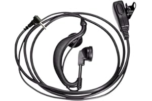 HEYNANA Movilideas - 1 Auricular Walkie con Micrófono PTT Compatible con Motorola 1 Pin Auricular
